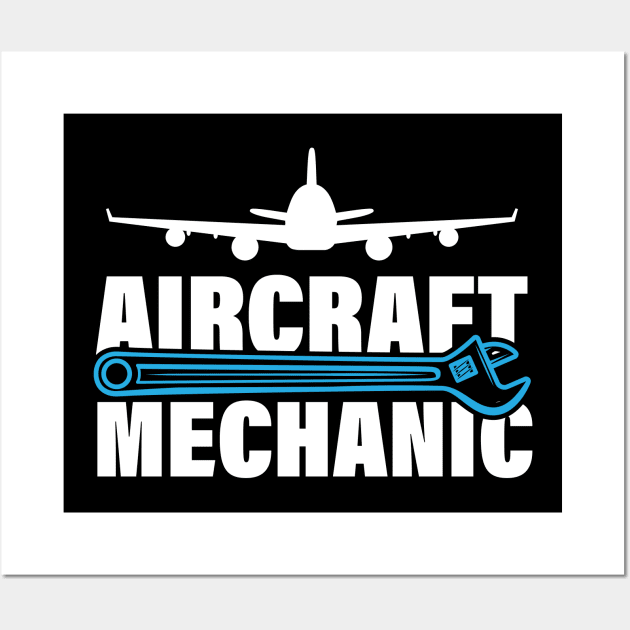 Airplane Aircraft Mechanic Aviation Wall Art by printalpha-art